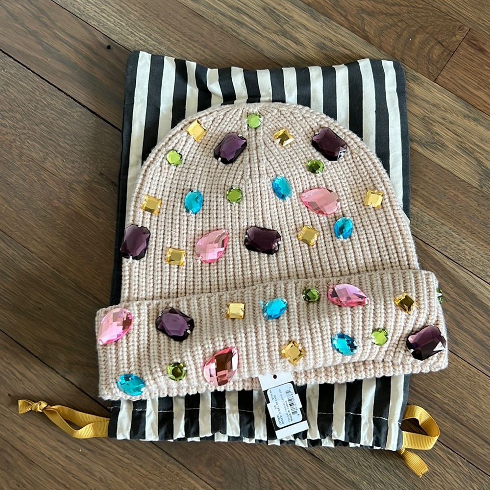 100% Authentic LELE SADOUGHI Mixed Jewel Womens Beanie Hat